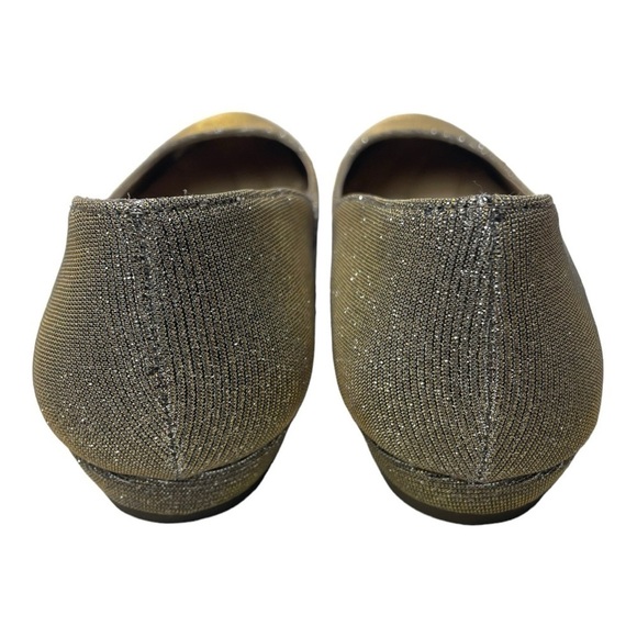 Coach And Four Women’s Silver/Gold  Metallic Sparkle Round Toe Flats - Picture 5 of 9